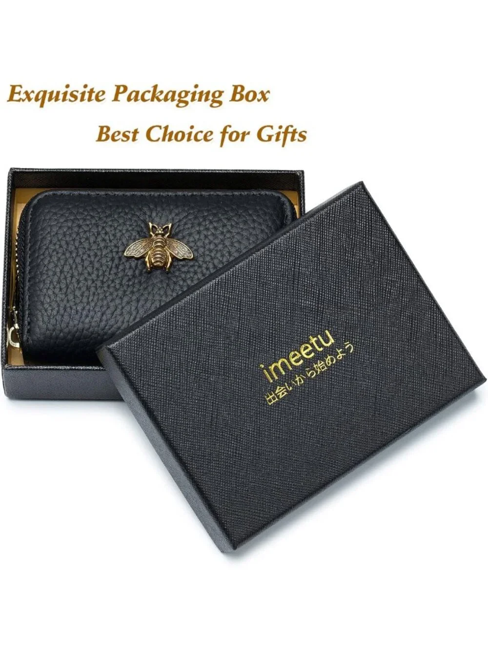 Stylish RFID Credit Card Holder Wallet for Women - Compact Leather Card Case
